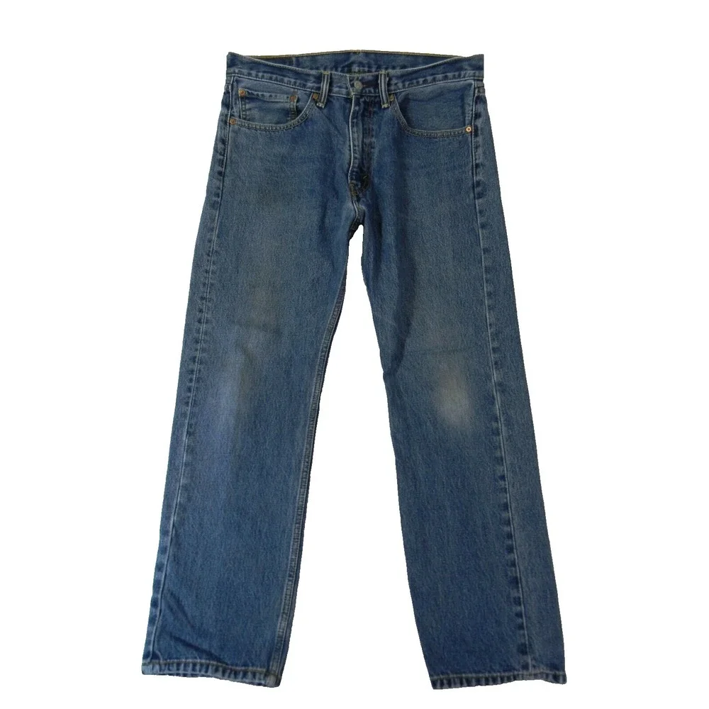 Levi's 505 jeans Men's 34 x 30 Regular Fit Straight blue denim pants medium wash